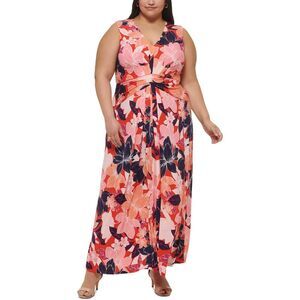 Jessica Howard Floral Maxi Dress - Pink and Navy